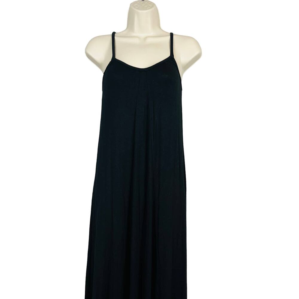 Loveappella Strappy Knit Maxi Dress Black - S